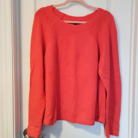 Eileen Fisher Sweaters - EILEEN FISHER ORGANIC COTTON SWEATER LARGE SALMON COLOR DESIGNER PREPPY